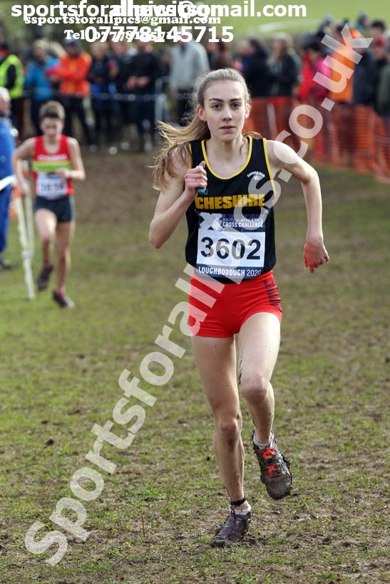 Girls under-15s, 2020 British Athletics Inter Counties Cross Country Champs., Prestwold Hall, Loughborough. Photo: David T. Hewitson/Sports for All Pics